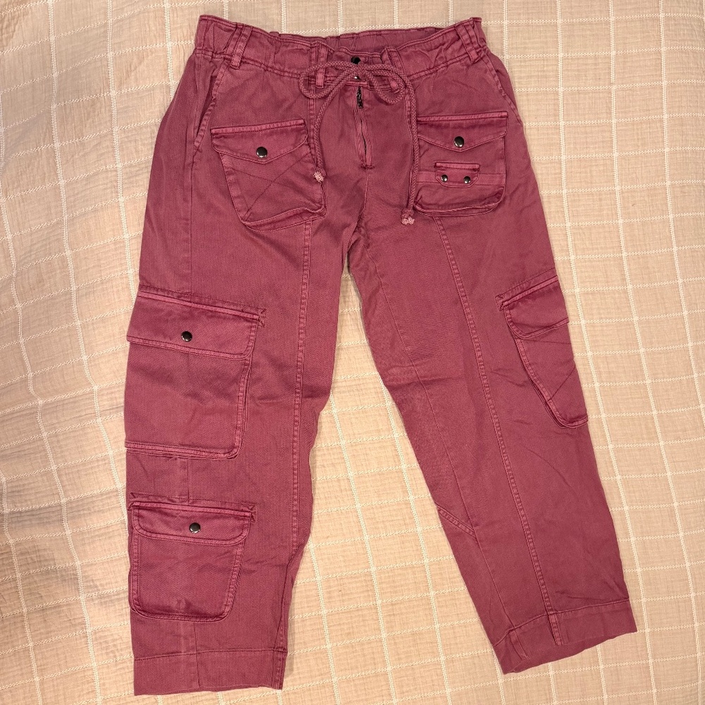 Free People- We the Free Tahiti Cargo Pants | Size M | Drawstring Waist
